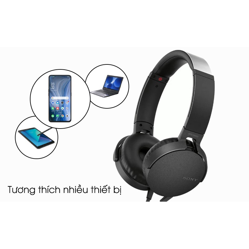 Tai Nghe Chụp Tai Sony ExtraBass MDR-XB550AP - Hàng Chính Hãng