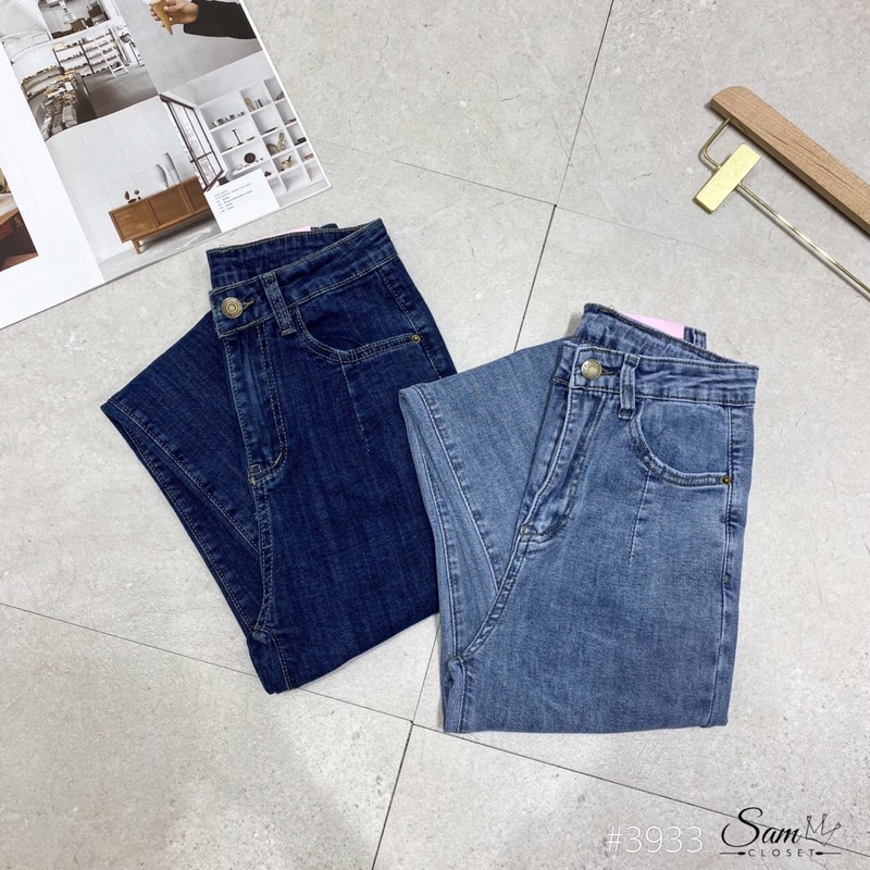 Quần jean ống đứng xẻ gấu 3933