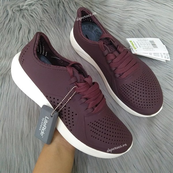 Giày crocs literide pacer nữ buộc dây, giày cross thể thao nữ bằng nhựa EVA cao cấp đi bộ nhẹ êm - Crocs House