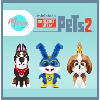 Mini Block | Đồ chơi xếp lego | - Snowball (Thỏ Bông tuyết trong Đẳng Cấp Thú Cưng -  Size XL (1350 pcs )