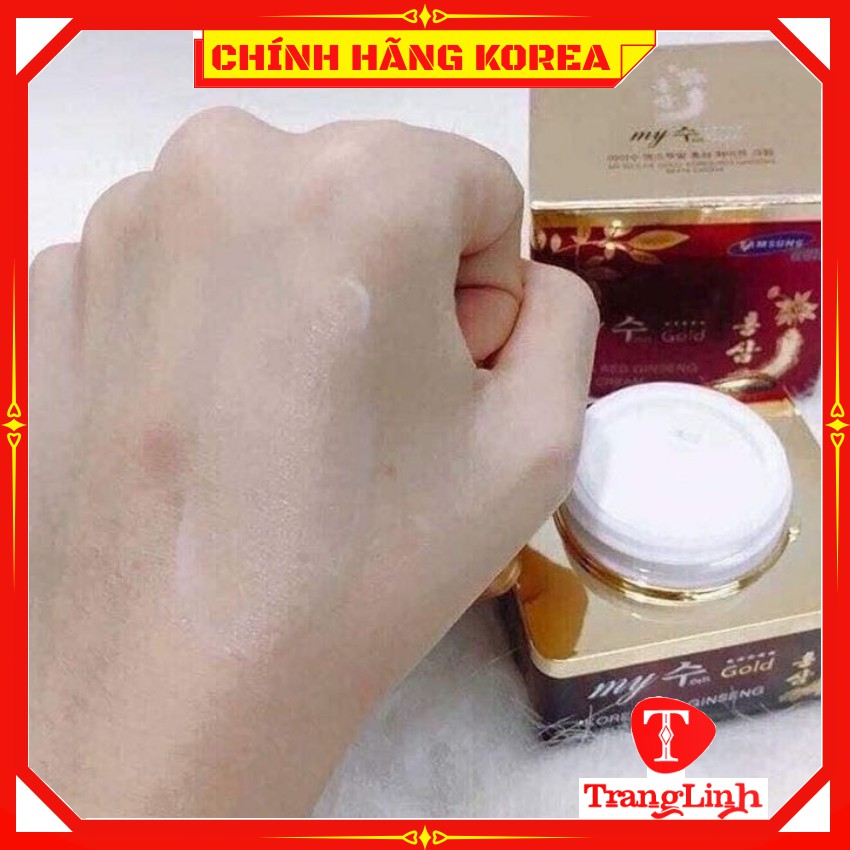 Kem hồng sâm dưỡng trắng da My Gold hàn quốc, hộp 50gr - Kem sâm My Gold tổng hợp - tranglinhkorea