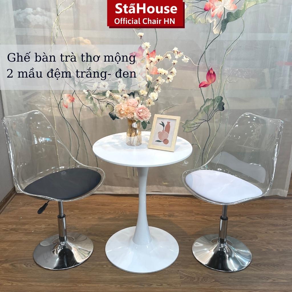 Ghế Eames Nhựa Trong Suốt Arylic,Ghế Café Ban Công Ngồi Làm Việc Phong Cách Bắc Âu Thời Trang GTD101 Stahouse