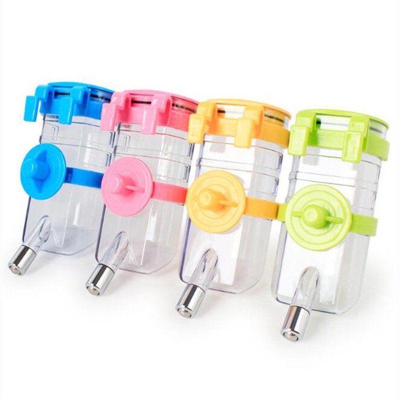 Bình nước treo chuồng tự động cho chó mèo 350 ml chất liệu nhựa cao cấp