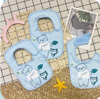 Set 3 yếm vuông cotton Mipbi