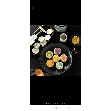 Khuôn trung thu vân mây 50g 6 mặt kèm nhấn