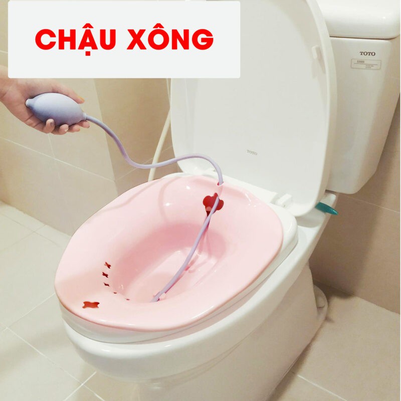 Combo chậu xông vùng kín và túi lọc thảo mộc vệ sinh Wonmom phụ nữ cho mẹ sau sinh