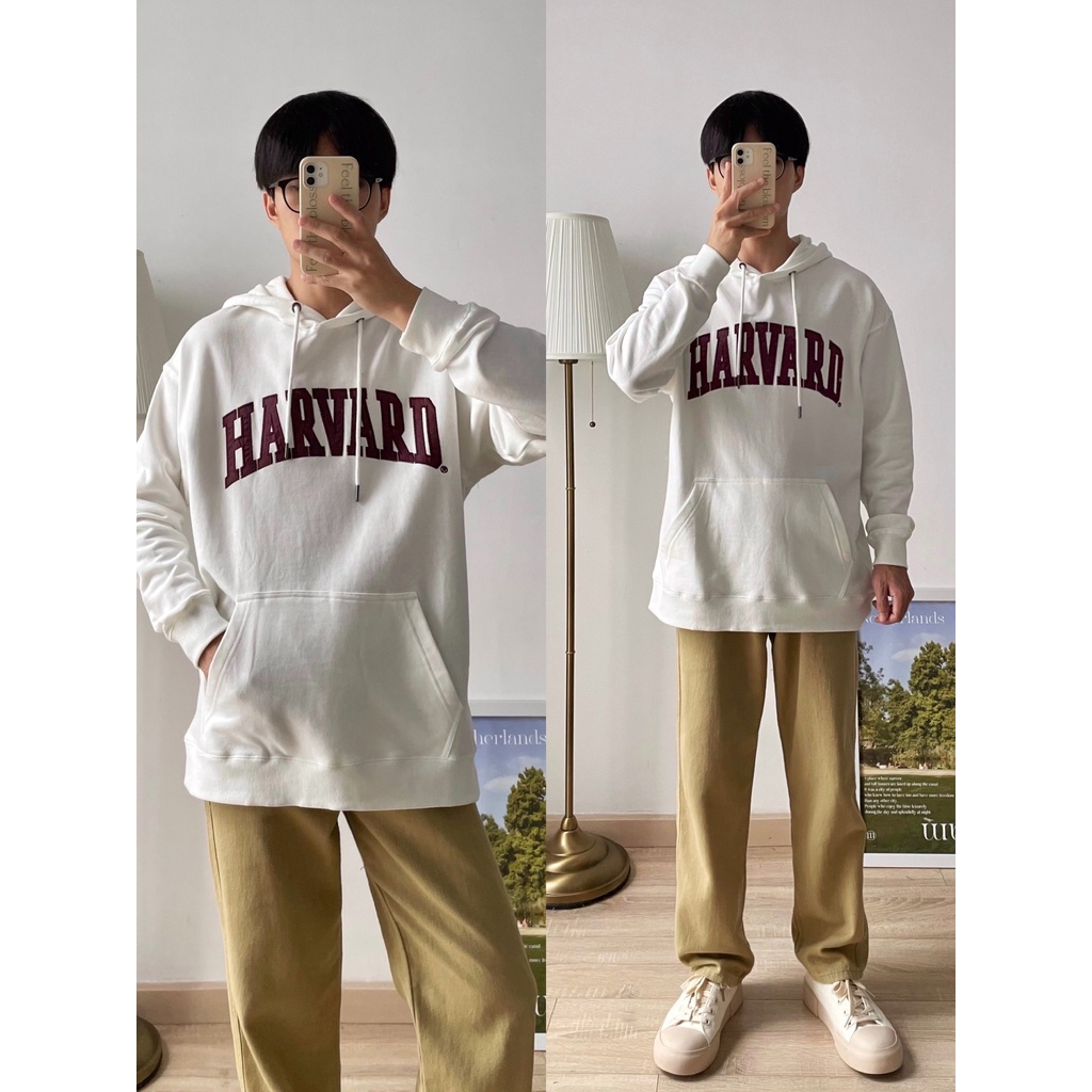 NOBITA HOME - Áo hoodie nỉ bông HARVARD