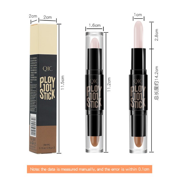 Bút Che Khuyết Điểm Qic Thiết Kế Hai Đầu Tạo Khối Trang Điểm Bắt Sáng | BigBuy360 - bigbuy360.vn