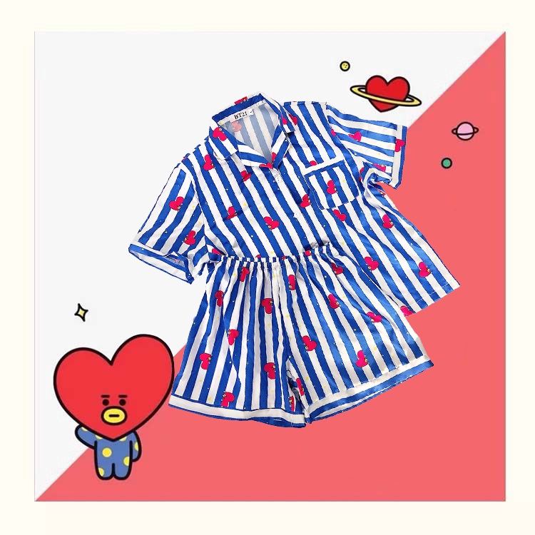 Bộ đồ ngủ kiểu nhóm nhạc BTS BT21 dễ thương