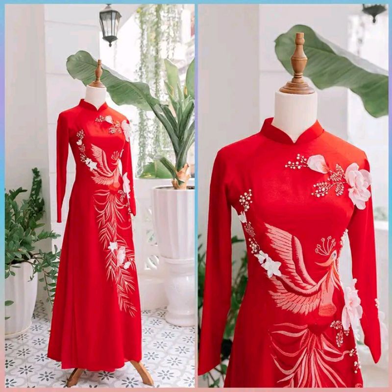 Áo dài đỏ sang trọng