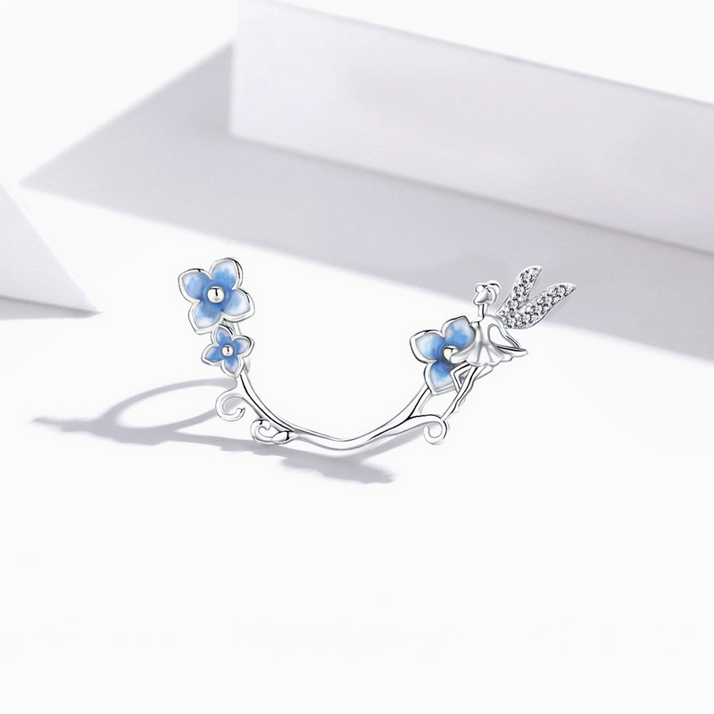 Hạt phụ kiện Bamoer Bsc390 bằng bạc 925 khảm đá zircon dòng khu vườn thần tiên làm vòng đeo tay DIY quà tặng đám cưới