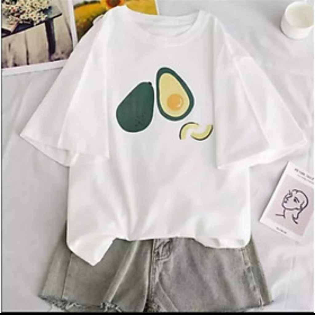 Áo Thun Dáng Rộng, Áo Phông Freesize Co Dãn x 4 Chiều In Hình Bơ | BigBuy360 - bigbuy360.vn