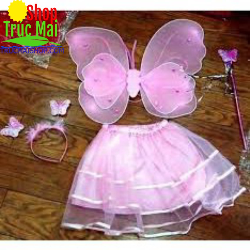 Cánh Thiên Thần Cho Bé - Bộ Váy Cánh Tiên Cánh Bướm Cao Cấp Với Đèn Đi Kèm Dành Cho Bé Từ 1-8 Tuổi