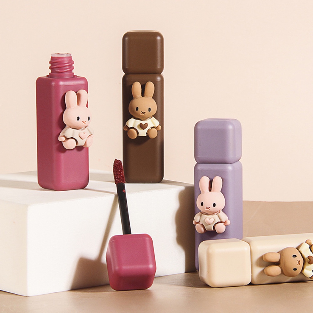 Son Môi Son kem lì Hengfang tinh khiết Desire dễ thương Sữa Sữa Bobo thỏ Son bùn nhung mờ Matte Lip men cho nữ sinh viên dễ thương COD