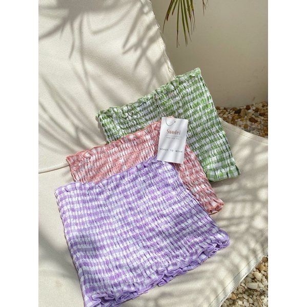SUNDEI Áo ống croptop họa tiết hoa nhí/ Floral Tube | BigBuy360 - bigbuy360.vn