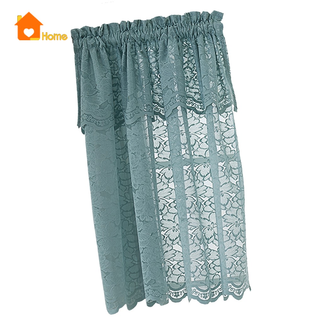 1 Tấm Rèm Cửa Sổ Bằng Vải Voan Thêu Ren Màu Trắng Kích Thước 74x90cm