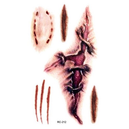 (Hàng Mới Về) Set 2 Hình Xăm Dán Vết Thương Kinh Dị Hóa Trang Halloween | BigBuy360 - bigbuy360.vn