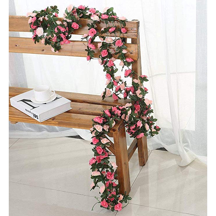 Dây hoa hồng giả bằng lụa dùng trang trí