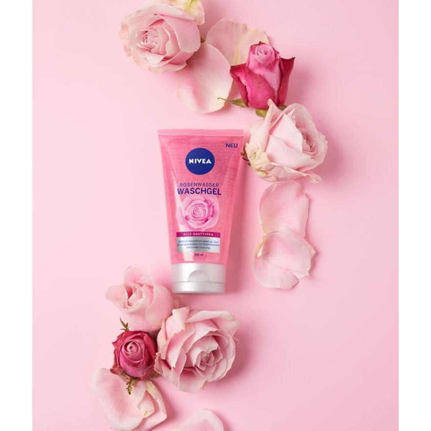 SỮA RỬA MẶT NIVEA NƯỚC HOA HỒNG TỰ NHIÊN  dạng gel 150ml Hàng Đức