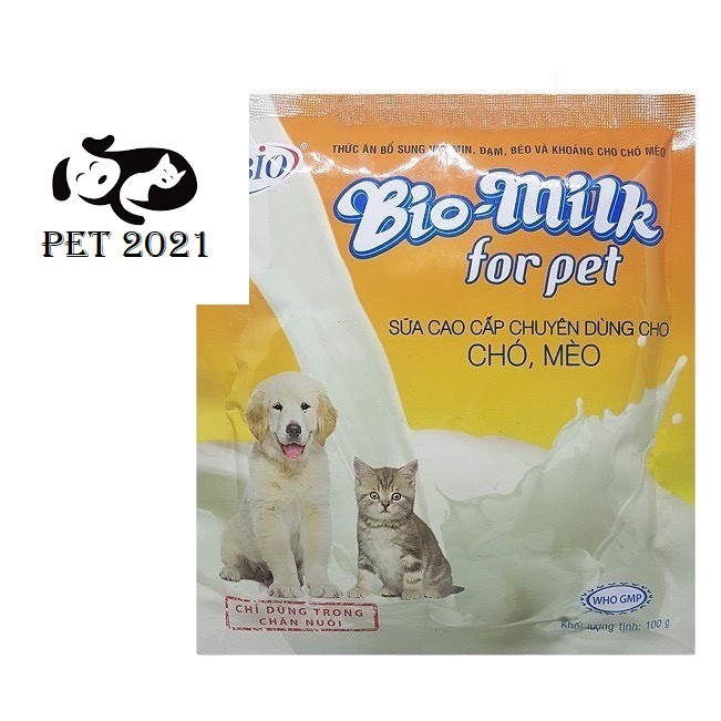 Sưa Cao Cấp BIO Milk Chuyên Dùng Cho Chó Mèo Gói 100g