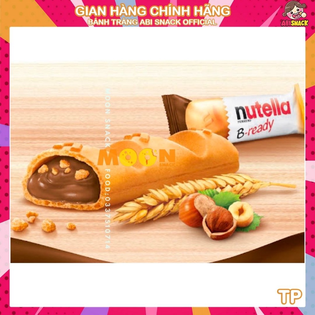 Bánh quy nhân socola hạt phỉ Nutella B-Ready hộp 132gr (6 bánh) nhập khẩu chính hãng Đức