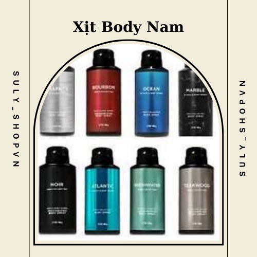 [Auth Mỹ] Xịt Thơm Toàn Thân Cho Nam Body Spray Bath and Body Works fullsize 104g