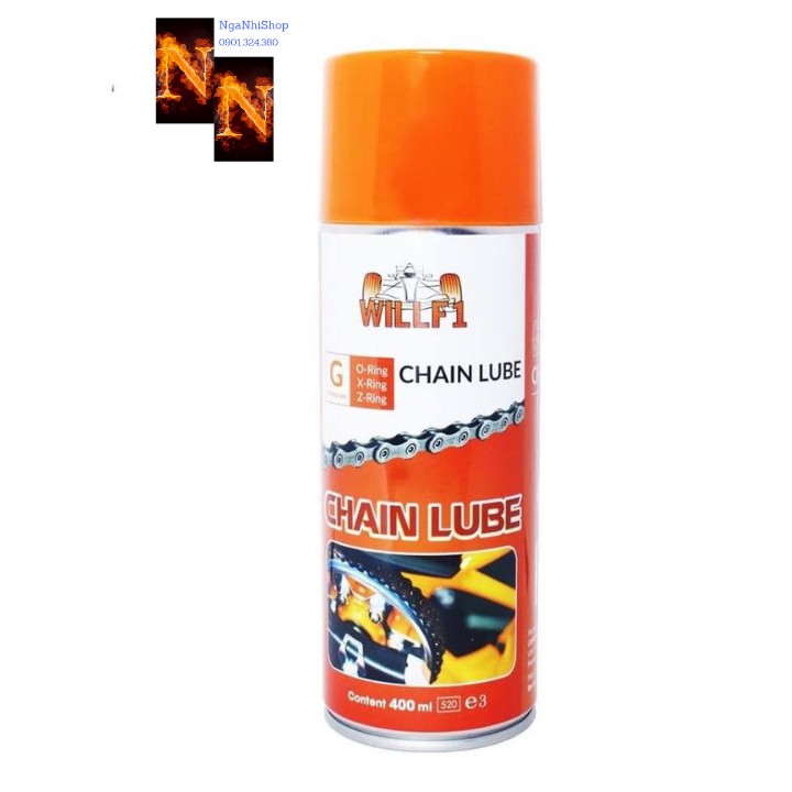 Chai Xịt Dưỡng Sên Xe WillF1 Chain Lube Bôi Trơn Bảo Vệ Sên Xe