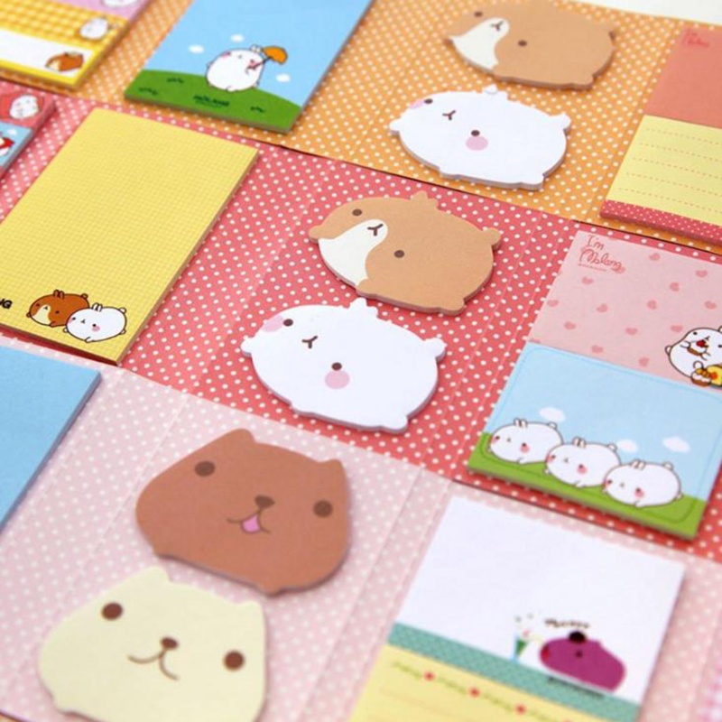 Sổ Ghi Chú 6 Tờ Hình Động Vật Hoạt Hình Dễ Thương Có Thể Gấp Lại 6 Lần