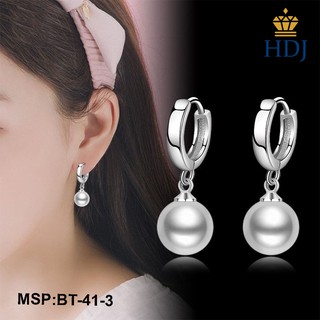 Bông tai bạc ý 925 hình bông tròn trang sức hdj mã bt-41-3