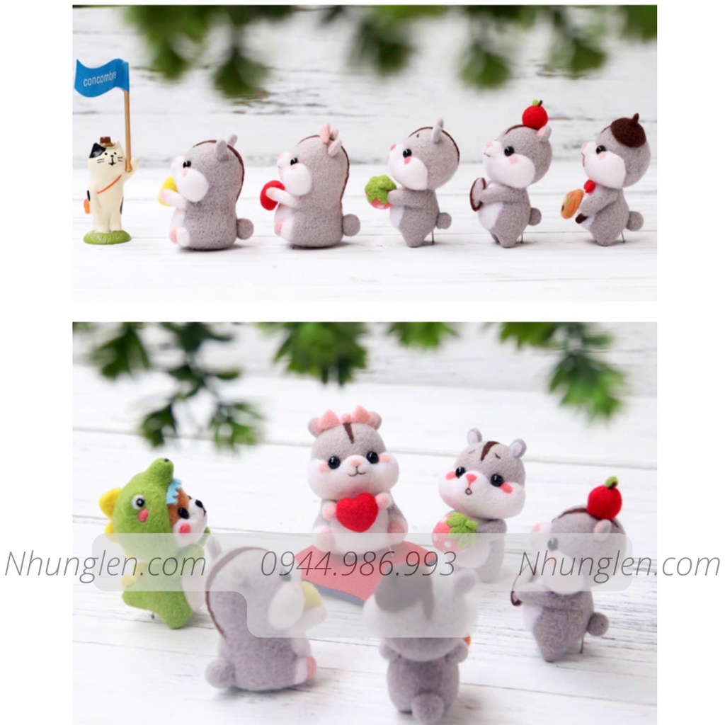 [Có hướng dẫn] Bộ len chọc Tiểu Đoàn Chuột Hamster dành cho người bắt đầu có hướng dẫn - Needle Felting Hamster