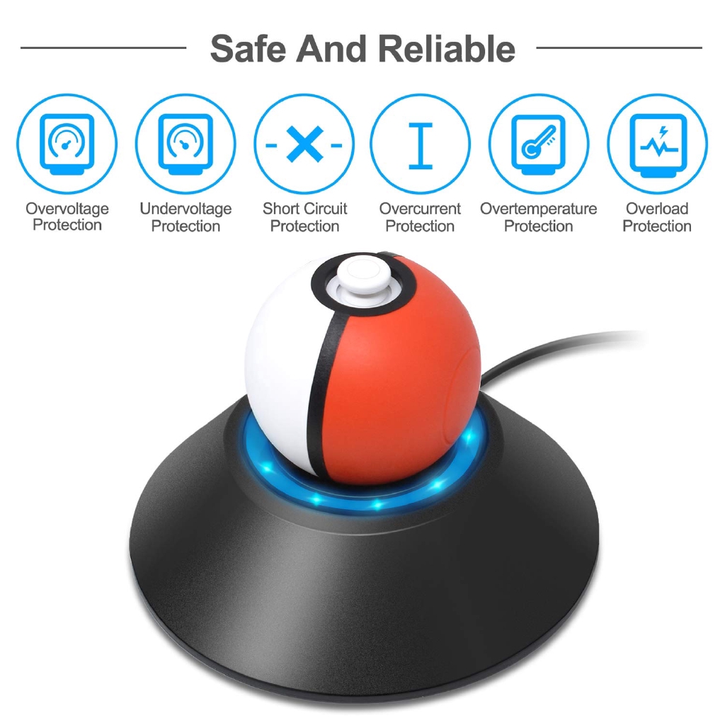 Dock sạc đứng charm cho Nintendo Switch Pokeball Plus