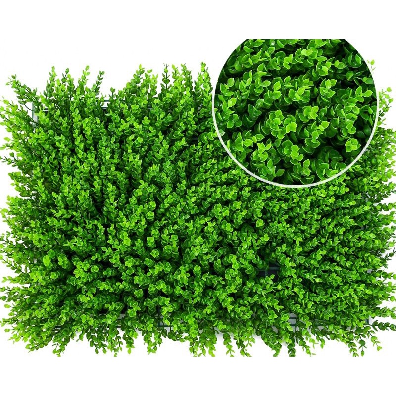 Thảm cỏ treo tường tai chuột, cỏ nhựa nhân tạo trang trí ban công mắt trâu 60cm x 40cm