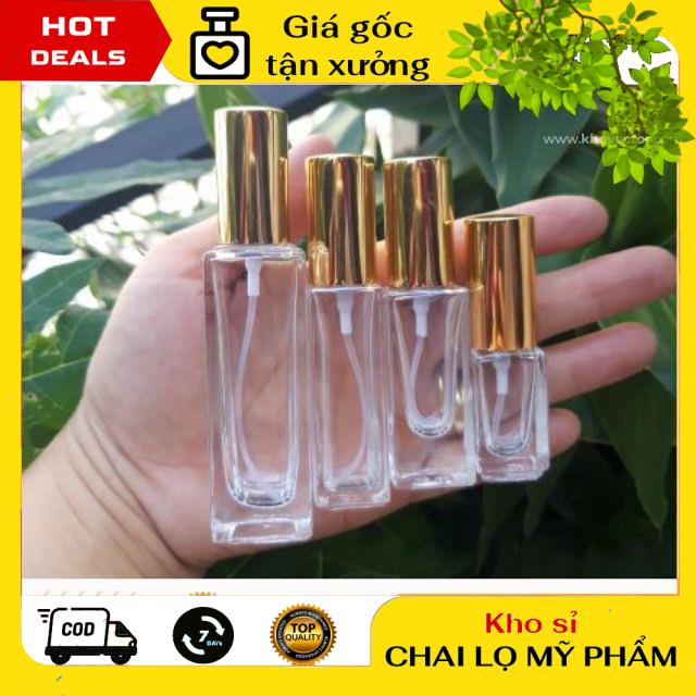 Lọ Chiết Nước Hoa ❤ GIÁ TẬN GỐC ❤ Lọ chiết nước hoa vuông 25ml,20ml,10ml,5ml đựng dầu thơm , phụ kiện du lịch