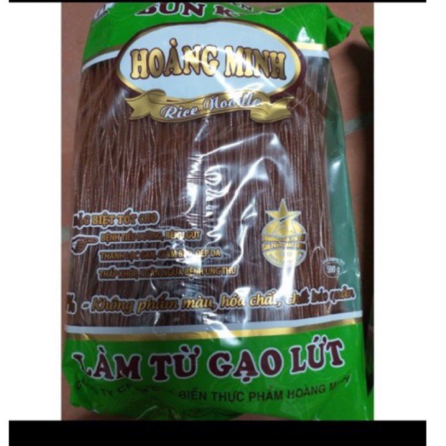 Gói bún phở khô gạo lứt ⚡SIÊU NGON⚡ Bún gạo lứt giảm cân - ăn kiêng, thực dưỡng, ăn chay Hoàng Minh (550gr) | BigBuy360 - bigbuy360.vn