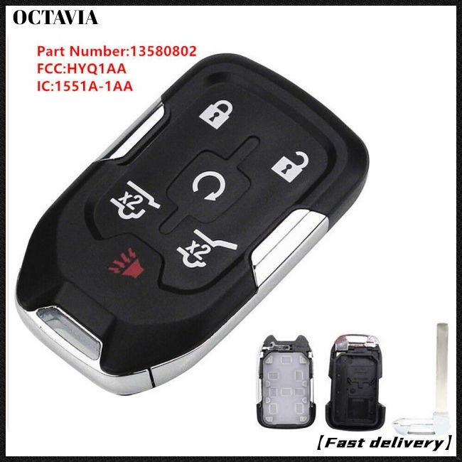 Vỏ bảo vệ chìa khóa điều khiển từ xa 6 nút cho xe hơi Chevrolet Gmc