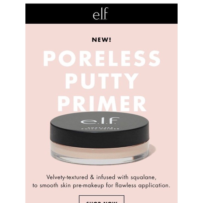 Kem lót làm mềm mịn da, thu nhỏ lỗ chân lông, kiềm dầu và giữ makeup lâu trôi E.l.f elf Poreless putty primer | BigBuy360 - bigbuy360.vn