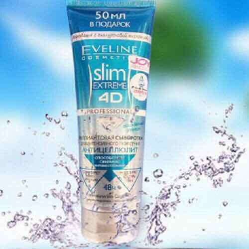 Gel tan mỡ bụng Eveline Slim Extreme 4D Nga giảm mỡ bụng rạn da hiệu quả săn chắc da giảm mỡ an toàn