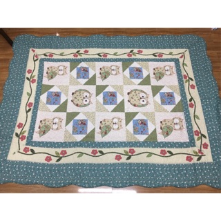Thảm quilt cotton trải sàn trải giường 160*210 hoặc 200*230