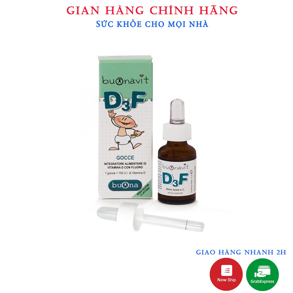 Buonavit D3f Bổ Sung D3,FLo Giúp Tăng Hấp Thu Canxi Xương Răng Chắc Khỏe