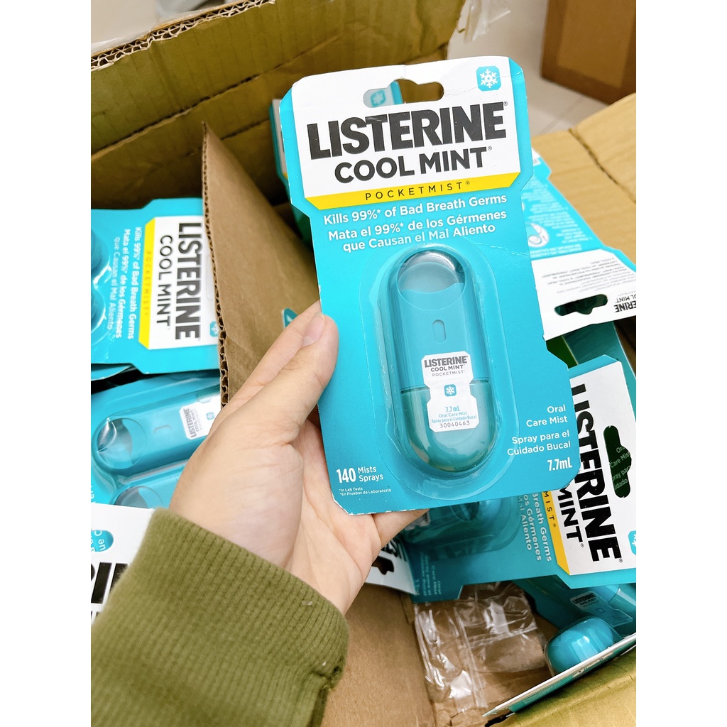 Xịt/Miếng ngậm thơm miệng Listerine - Hàng Mỹ