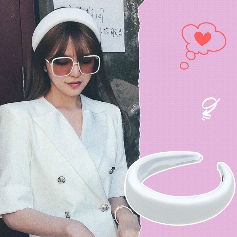 Băng Đô Cài Tóc Bằng Xốp Dày Phong Cách Vintage Ngẫu Nhiên