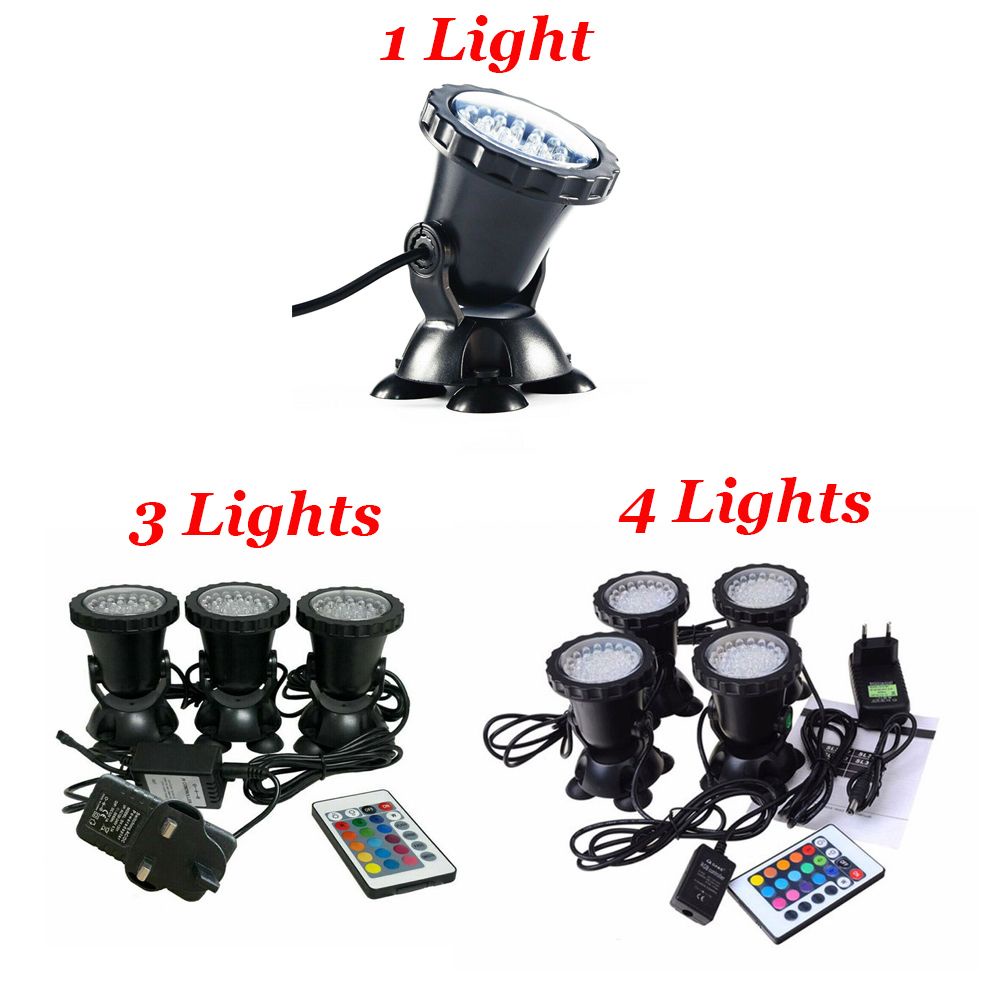Đèn LED RGB 36 bóng không thấm nước IP68 chuyên nghiệp cho bể cá