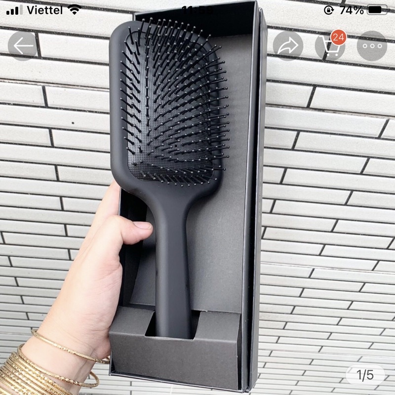 GHD paddle brush - Lược gỡ rối Paddle chống nhiệt và chống tĩnh điện