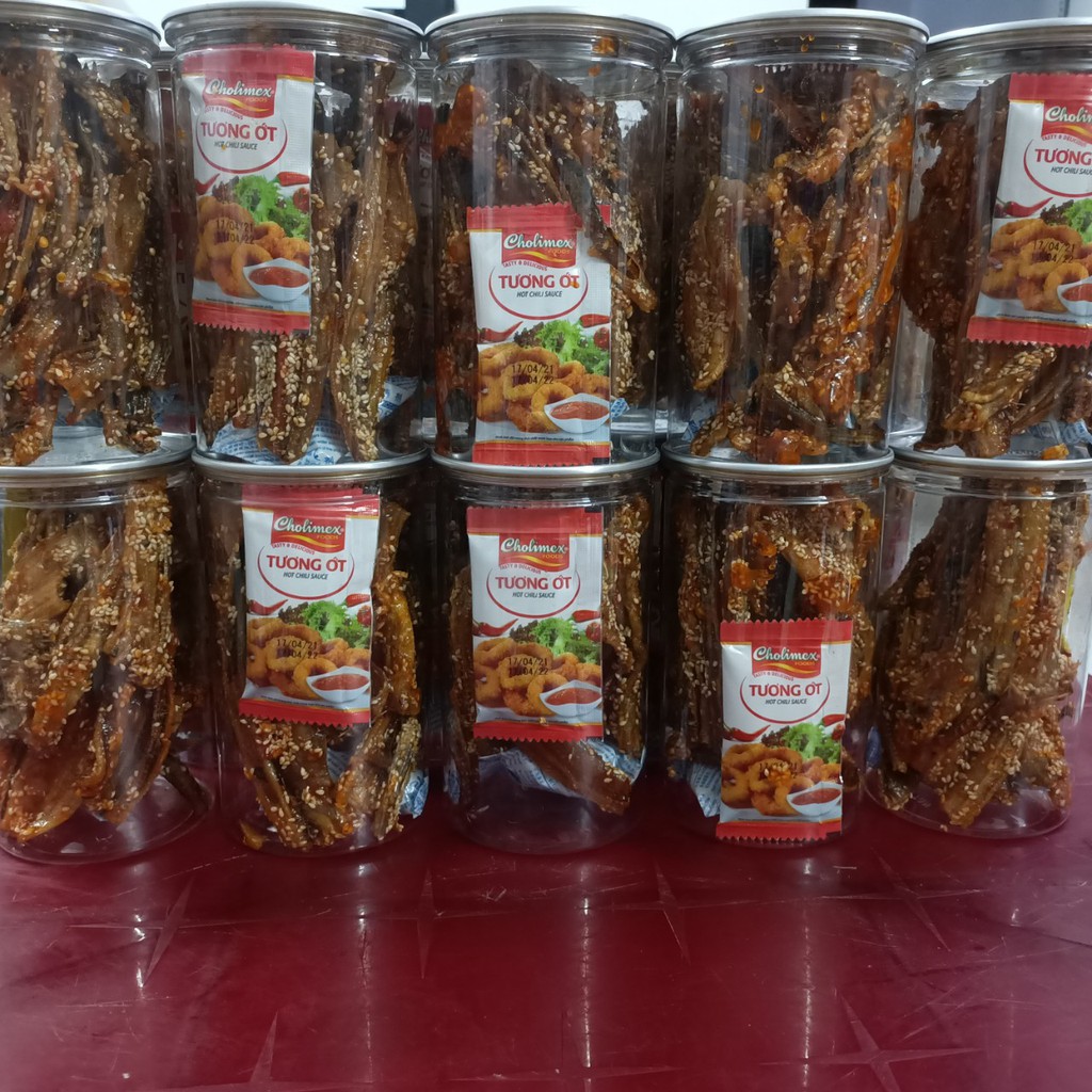 cá khoai rim tẩm mè lon pet 250gr 48K |khô cá khoai|