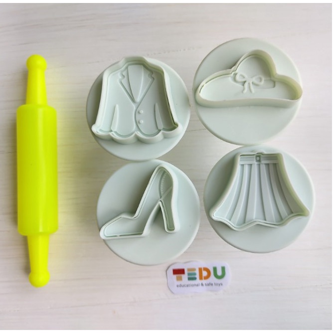 Bộ khuôn Cô gái công sở chơi bột nặn đất nặn an toàn TEDU