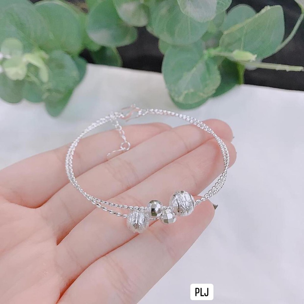 Vòng tay mix charm cầu mẫu mới chuẩn bạc ta