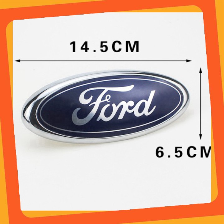 Logo biểu tượng trước và sau xe ô tô Ford Kích thước 14.50*6.5cm: KLJ1465 S1