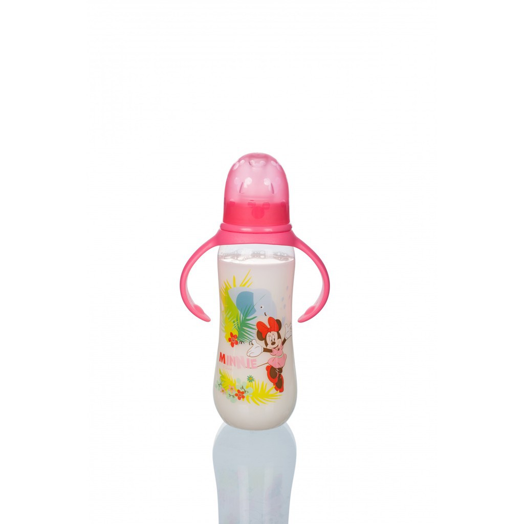 Bình Sữa Có Tay Cầm 125ml/250ml xanh/hồng Disney