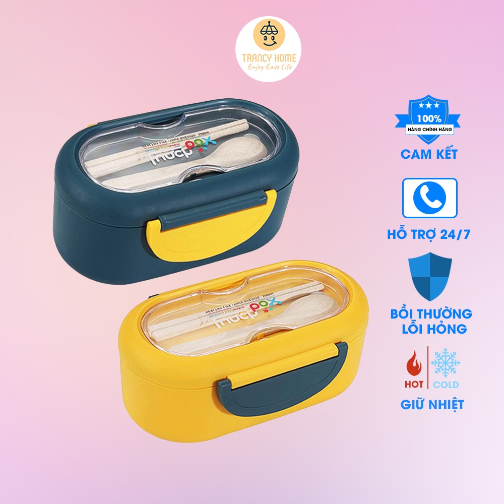 Hộp Cơm Lúa Mạch TRANCY Hộp Cơm Văn Phòng 2 ngăn HC03