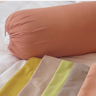 Vỏ gối ôm cotton cùng bộ khách đặt, được chọn mẫu kích thước 35x100cm có dây rút